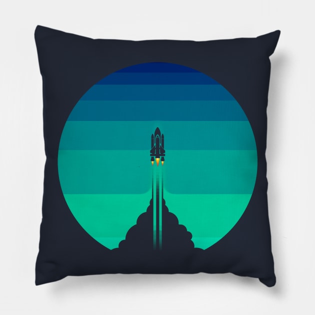 Into The Out Space Pillow by Goldquills