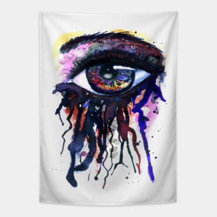 Rainbow female eye Tapestry