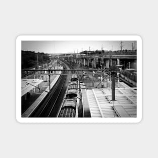 Train Station Photo Magnet