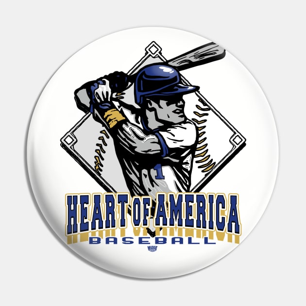 Heart of America Forever Baseball Diamond Pin by MudgeSportswear