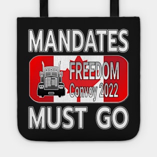 CONVOY OF CANADIAN TRUCKERS FOR FREEDOM WE LOVE YOU TRUCKERS WHITE LETTERS Tote