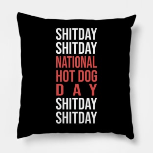 National Hot Dog Day Pillow