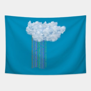 Under a rainbow rainy cloud Tapestry