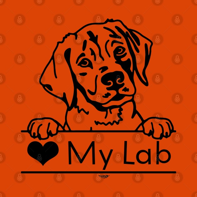 Heart My Lab, Labrador Retriever Design by FreeSpiritMeg