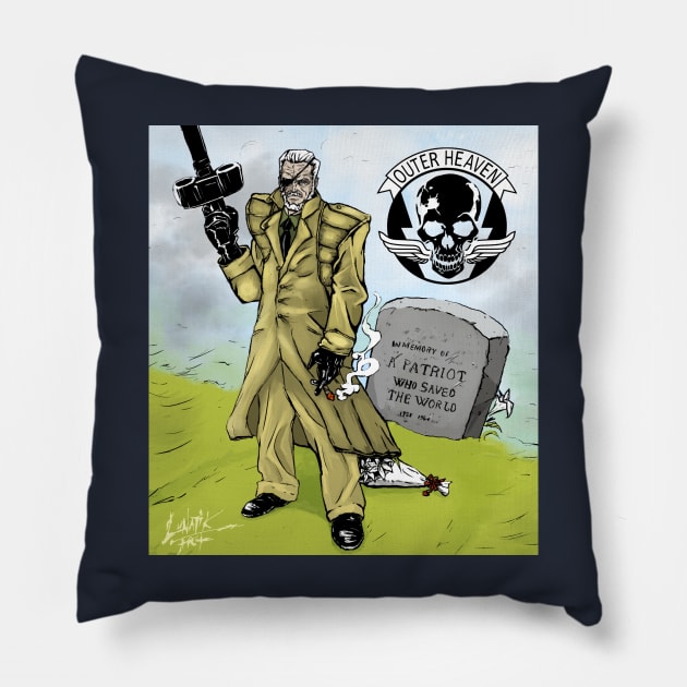 Big Boss Outer Heaven Pillow by Art Of Lunatik