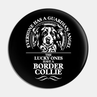 Border Collie Guardian Angel dog saying Pin