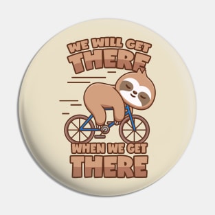 Sloth on bike Pin