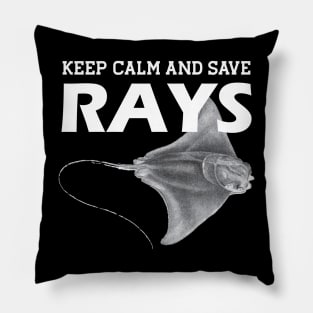 Rayfish - Keep calm and save rays Pillow