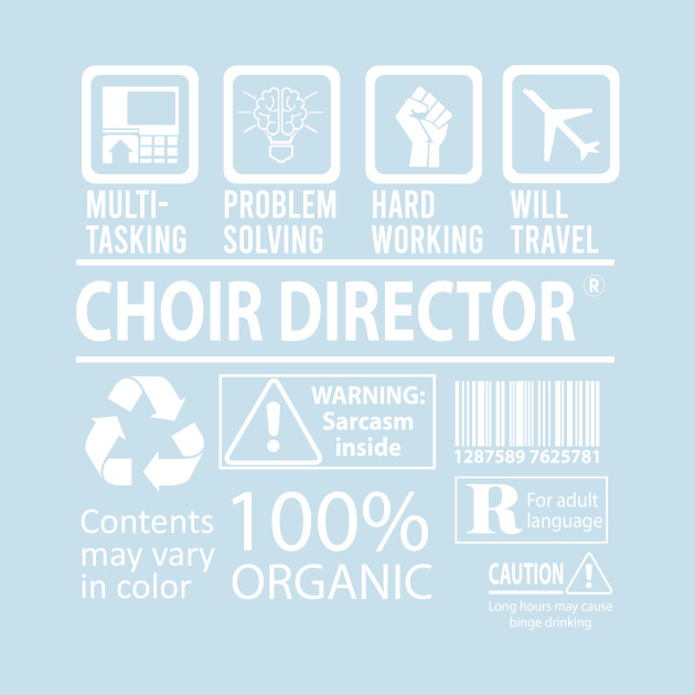 Disover Choir Director T Shirt - MultiTasking Certified Job Gift Item Tee - Choir Director - T-Shirt