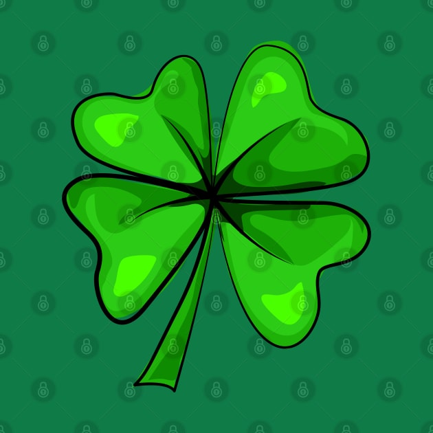 Four Leaf Clover Shamrock Happy St Patrick's Day Men Women by Sandra Holloman