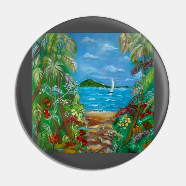 Tropical Path to the Beach Pin by jennyleeandjim