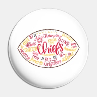 Chiefs Word Art Pin