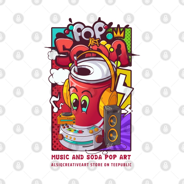 Soda can cartoon character pop art concept by Alsiqcreativeart