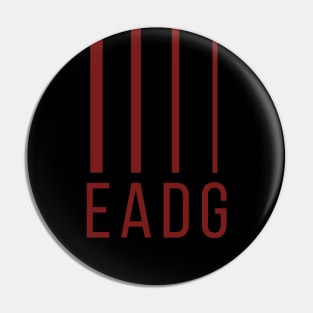 Bass Player Gift - EADG 4 String Bass Guitar Pin