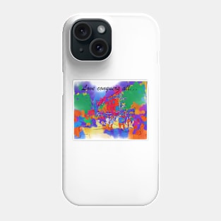 Love Conquers All Seattle Abstract Phone Case