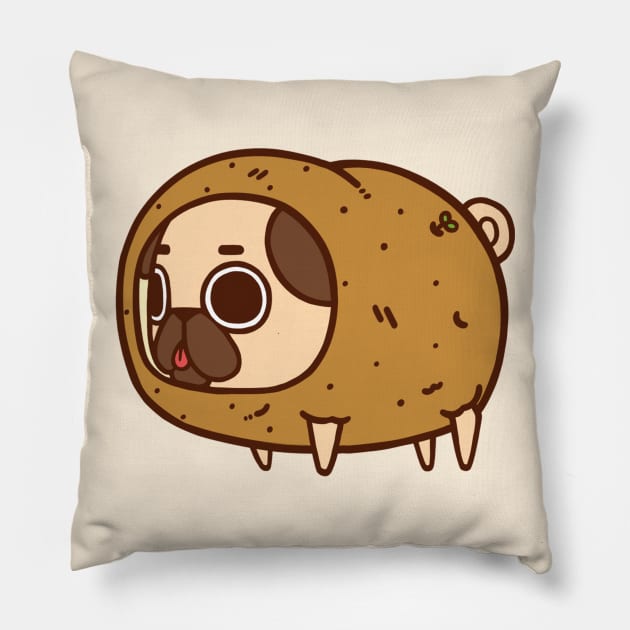 Potato Puglie Pillow by Puglie Pug 