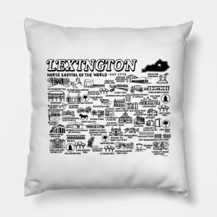 Lexington Map Art Pillow