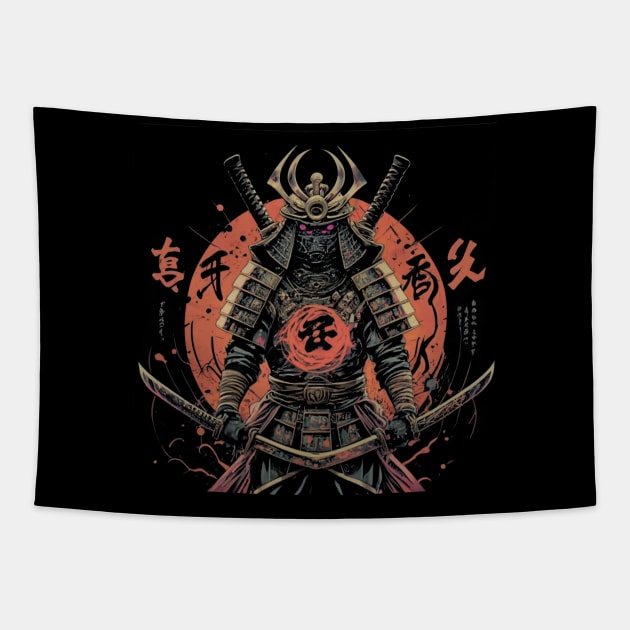 Japanase Samurai Tapestry by Ridzdesign