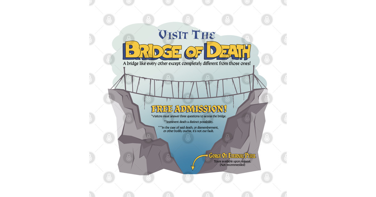Bridge of Death Tourist - Monty Python And The Holy Grail - T-Shirt ...