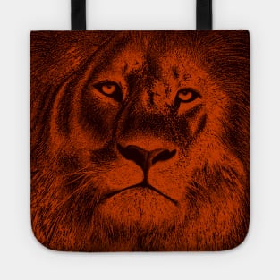 Graceful and royal lion face in sketchy style! Tote