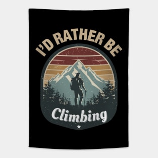 I'd Rather Be Climbing. Retro Climbing Tapestry