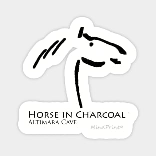 Altamira Horse in Black Lines Magnet