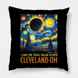 I saw the total eclipse Cleveland Ohio Pillow