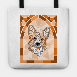 Stained Glass Fawn Corgi Tote