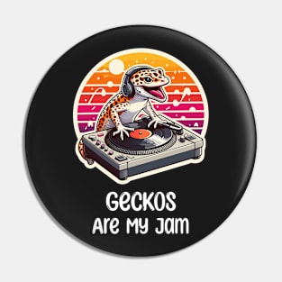 Gecko Music Pun Pin