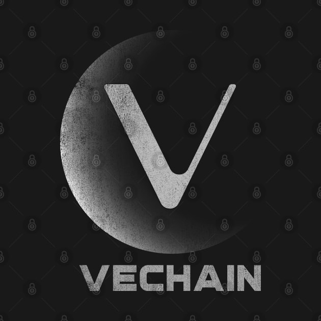 Vintage Vechain VET Coin To The Moon Crypto Token Cryptocurrency Blockchain Wallet Birthday Gift For Men Women Kids by Thingking About