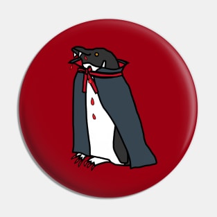 Halloween Horror Vampire Penguin Pin