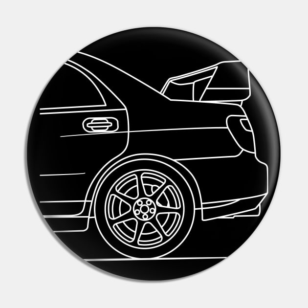 JDM Rally Car Outline Pin by HSDESIGNS