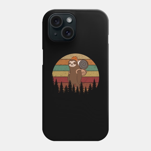 Sloth Hiking Phone Case by banayan