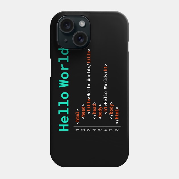 Hello World | HTML Phone Case by MrDrajan