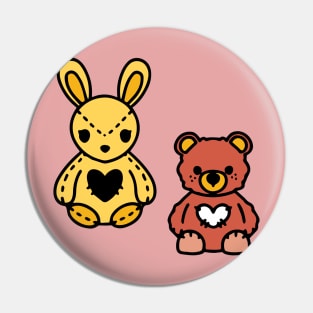 bunny teddy bear Pin