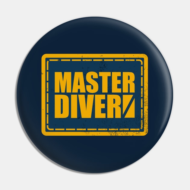 Master Diver (distressed) Pin by Billy Goat TP