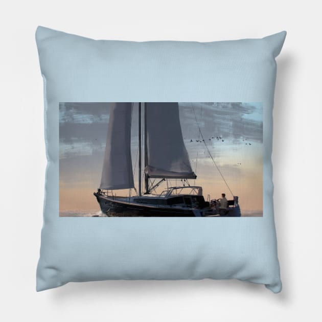 Sail Away Pillow by Anneke1