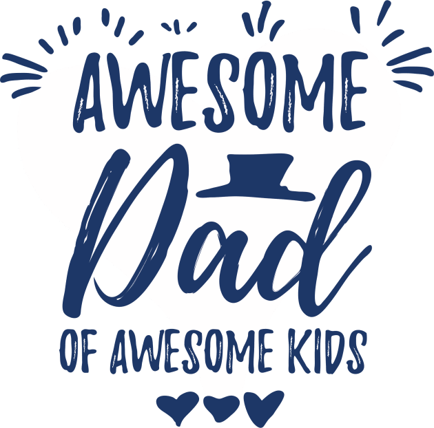 Awesome dad of awesome kids Kids T-Shirt by Aye Mate