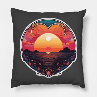 sunset love Pillow