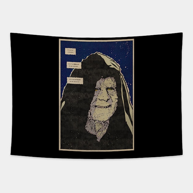 dark emperor evil laugh Tapestry by pulporosa