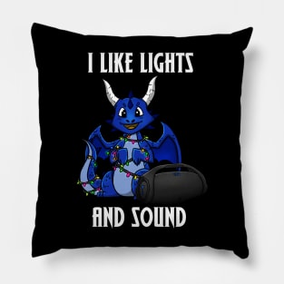 Light and Sound Blue Dragon RGB Lover Pillow