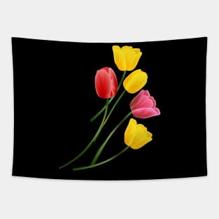 Tulip flower, red yellow rose Tapestry