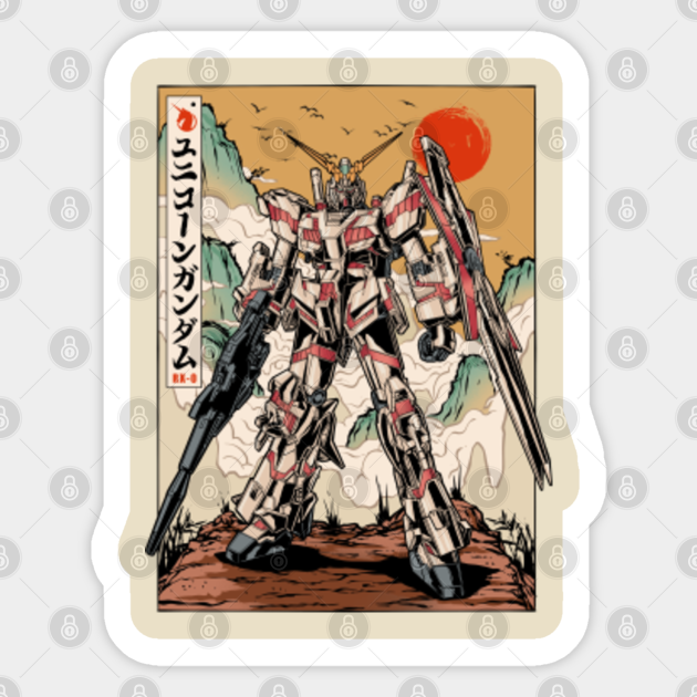 Unicorn Gundam Chinese Style - Gundam - Sticker