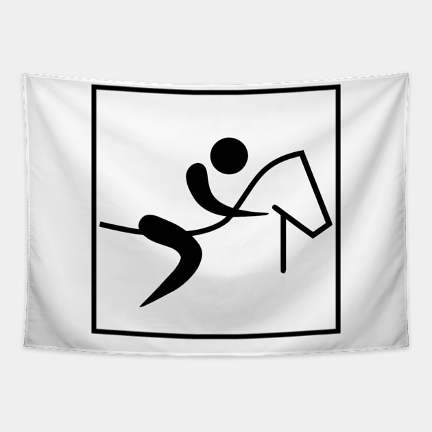 Equestrian Horse Sports Pictogram Tapestry by Tshirt114