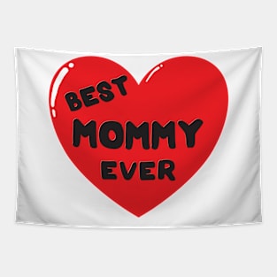 Best mommy ever heart doodle hand drawn design Tapestry