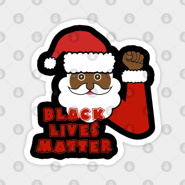 Black Santa - Black Lives Matter Magnet by blackartmattersshop