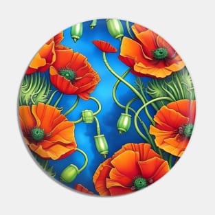 Beautiful Orange Poppies Pin