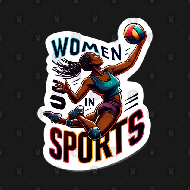 Women in Sports - Empowered Female Volleyball Player by PuckDesign