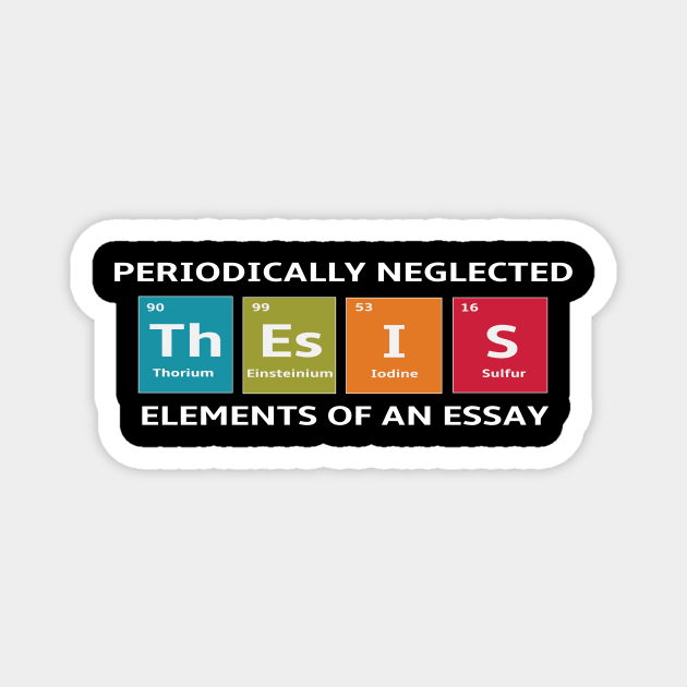 English Teacher Periodic Elements of an Essay Magnet by spiffy_design