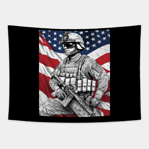 Army Intelligence Tapestry by animegirlnft